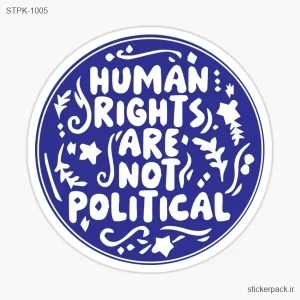 استیکر تکی HUMAN RIGHTS (ARE NOT POLITICAL 1005