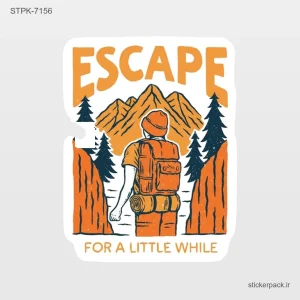 استیکر تکی ESCAPE FOR A LITTLE WHILE 10143