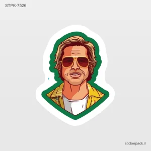 استیکر تکی Brad Pitt 10507