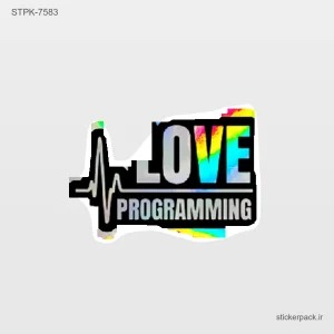 استیکر تکی LOVE PROGRAMMING 10564