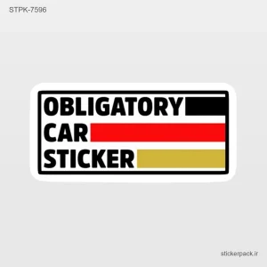 استیکر تکی OBLIGATORY CAR STICKER 10577