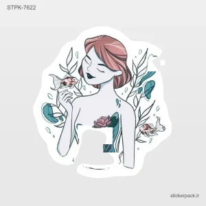 استیکر تکی دخترونه 10603
