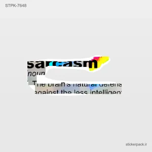 استیکر تکی Sarcasm noun The Drains naturar ucie against the lass intelliget 10628