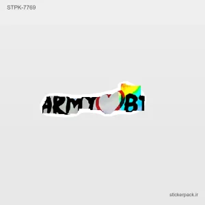 استیکر تکی army 10747