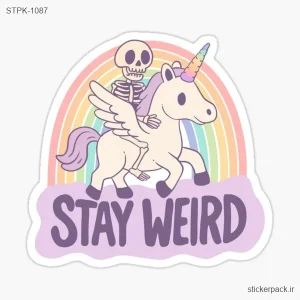 استیکر تکی 1087 Stay weird