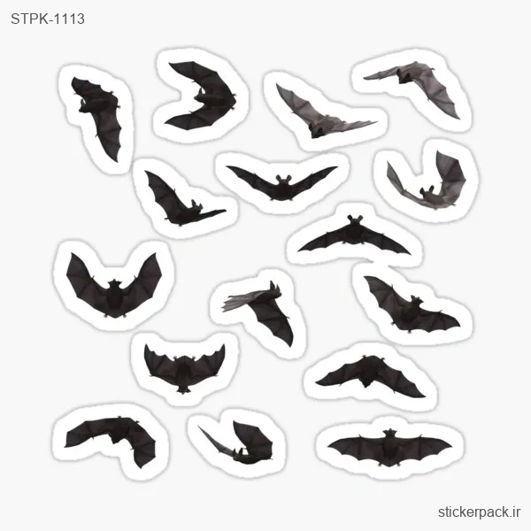 STPK-1113.webp استیکر تکی خفاش های در حال پرواز 1113