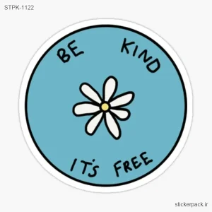 استیکر تکی BE KIND IT’S FREE 1122