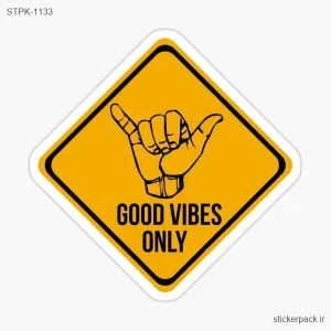 استیکر تکی GOOD VIBES ONLY 1133