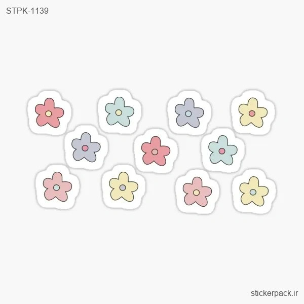STPK-1139.webp استیکر تکی پک شکوفه های رنگی 1139