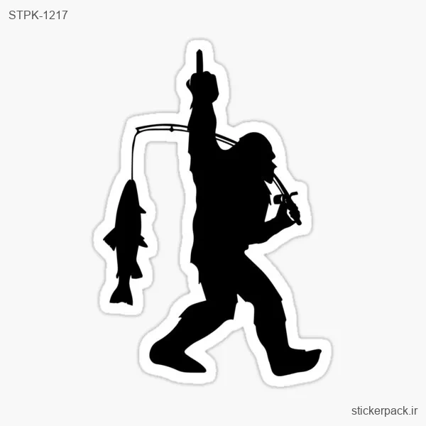 STPK-1217.webp استیکر تکی ماهیگیری گوریل 1217