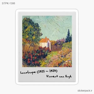 استیکر تکی خانه منظره ون گوگ 1306