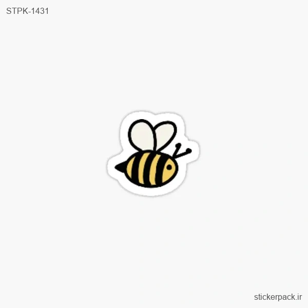 STPK-1431.webp استیکر تکی زنبور عسل ناز 1431