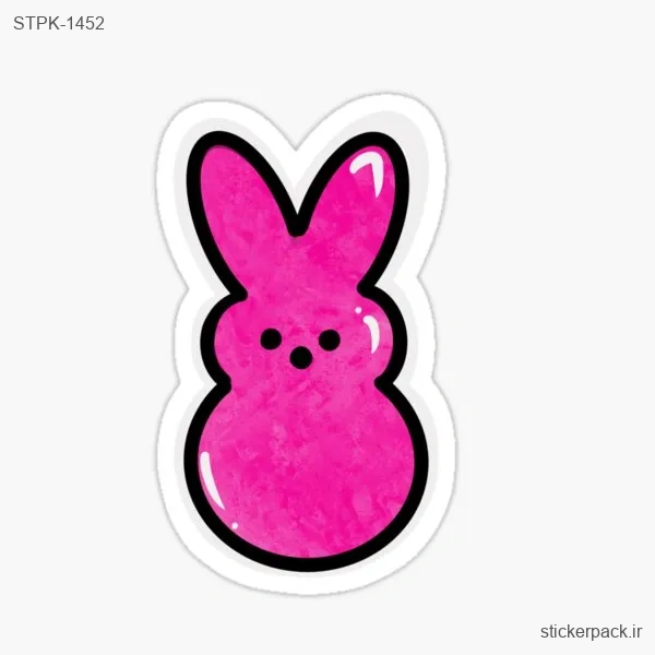 STPK-1452.webp استیکر تکی خرگوش صورتی 1452