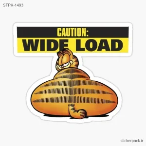 استیکر تکی CAUTION: WIDE LOAD 1493