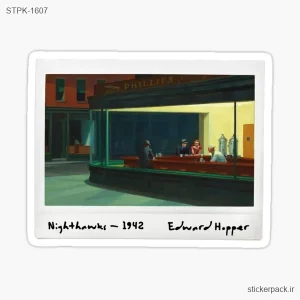 استیکر تکی Nighthawks-1942 Edward Hopper 1607