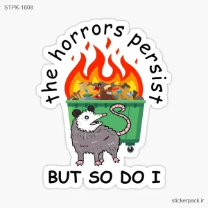 استیکر تکی the horrors persist BUT SO DO I 1608