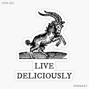 استیکر تکی LIVE DELICIOUSLY 1621