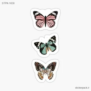 استیکر تکی پک پروانه 1630