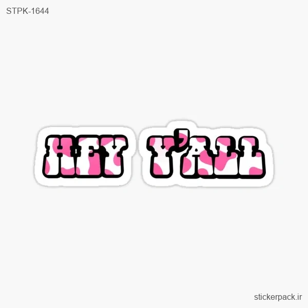 STPK-1644.webp استیکر تکی HEY Y’ALL 1644