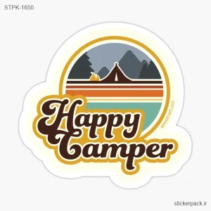 استیکر تکی Happy Camper 1650