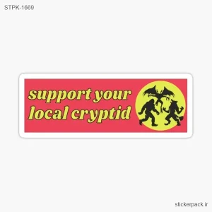 استیکر تکی support your local cryptid 1669