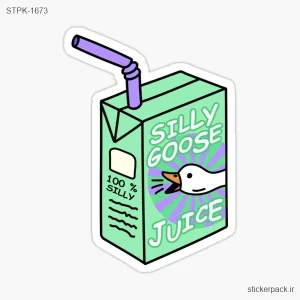 استیکر تکی SILLY GOOSE 100% SILLY JUICE 1673