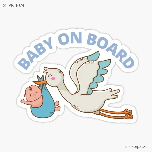 STPK-1674.webp استیکر تکی BABY ON BOARD 1674
