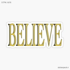 استیکر تکی BELIEVE 1676