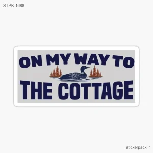استیکر تکی ON MY WAY ΤΟ THE COTTAGE 1688