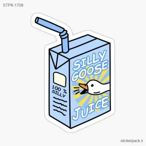 استیکر تکی SILLY GOOSE JUICE 1708
