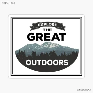 استیکر تکی EXPLORE THE GREAT OUTDOORS 1778