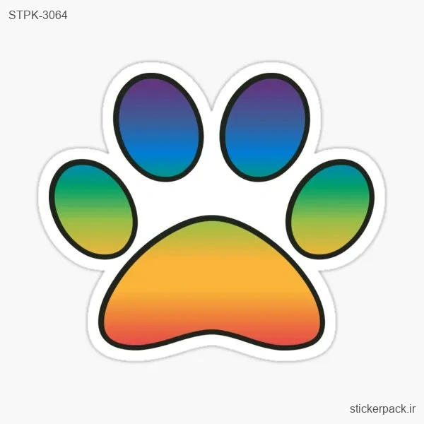STPK-3064.webp استیکر تکی رد پا سگ 3064
