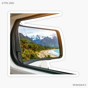 استیکر تکی منظره آینه 3083