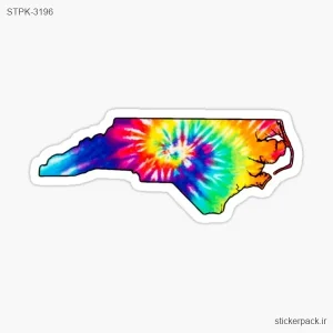 استیکر تکی نقشه رنگی 3196