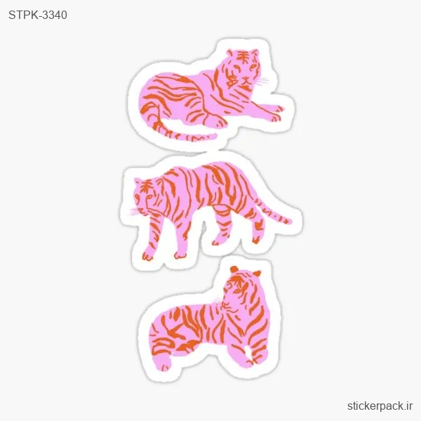 STPK-3340.webp استیکر تکی ببر صورتی 3340