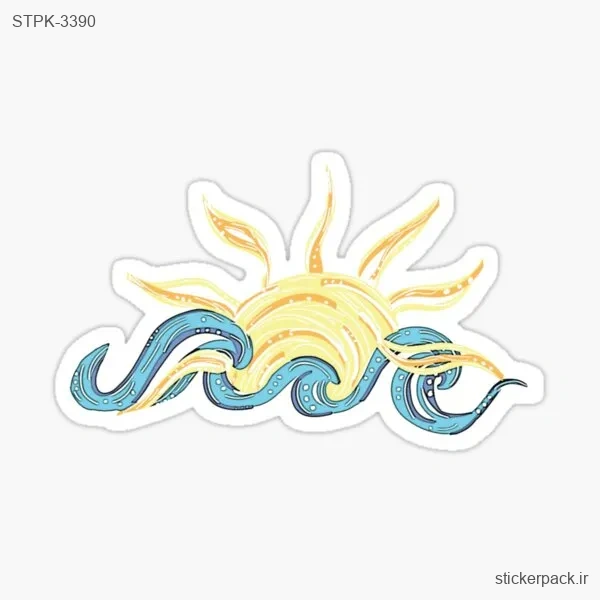 STPK-3390.webp استیکر تکی موج و خورشید 3390