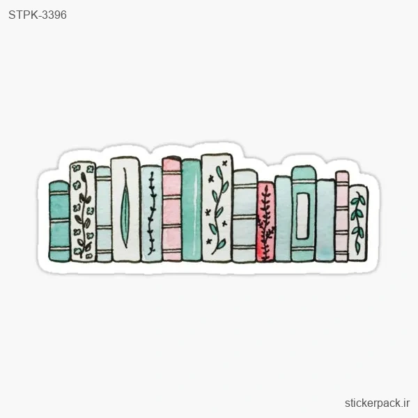 STPK-3396.webp استیکر تکی کتاب روی شلف 3396