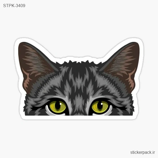 STPK-3409.webp استیکر تکی صورت گربه 3409