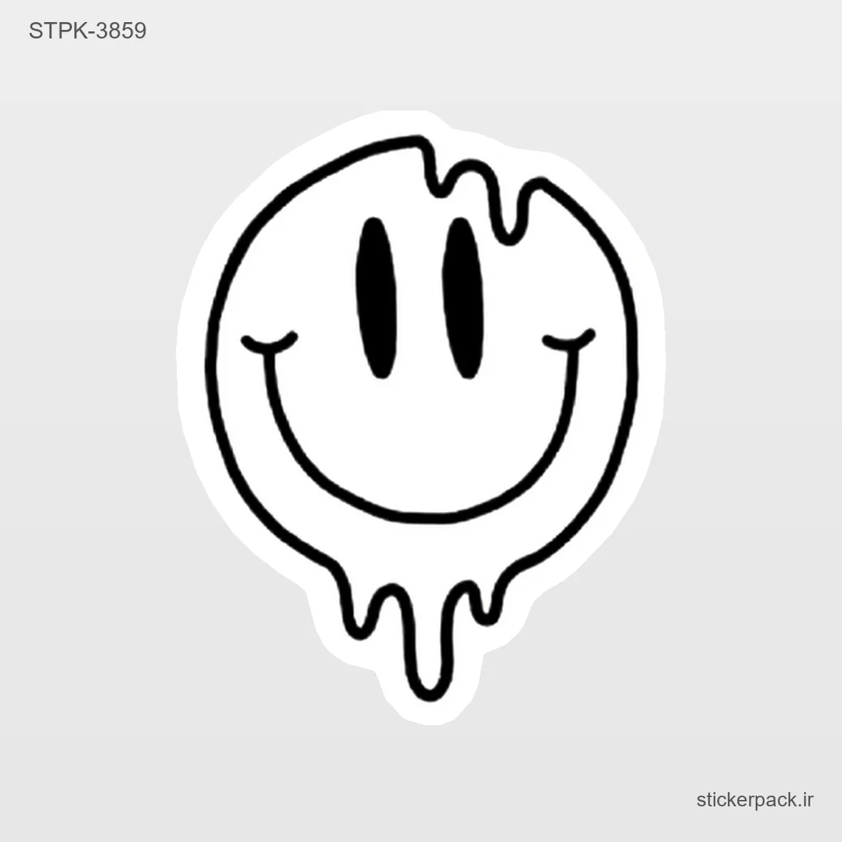 STPK-6951.webp استیکر تکی صورتک خندانِ ذوبشده 6951
