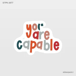 استیکر تکی You are capable 6969